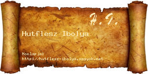Hutflesz Ibolya névjegykártya