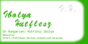 ibolya hutflesz business card